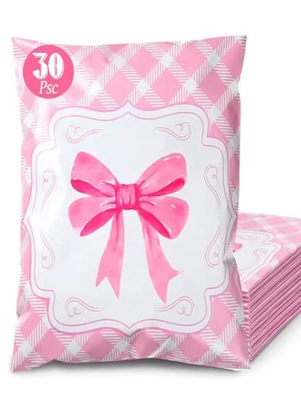 Choose your Pink Bow Poly Mailer Pack of 30 - 10”x 13”